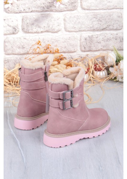 Cool Buckle Anatomik Sıcak Astar Kaymaz Taban Kız Çocuk Çizme fırsatları