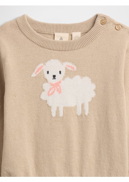 Bebek Bej Grafik Baskılı Sweat Set fiyatları