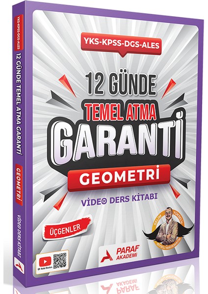 Paraf Akademi Yks Kpss Dgs Ales Bıyıklı Matematik Geometri 12 Günde Temel Atma Garanti Video Ders Kitabı - Selim Yüksel Paraf Akademi Yayınları