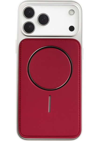 Neomag Case Iphone 17 Pro Max Kırmızı Manyetik Özellikli Deri Kılıf