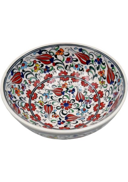 Çiçek Desenli Çini Kase AOB1100