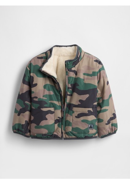 Erkek Bebek Beyaz Lightweight Sherpa Reversible Ceket modelleri