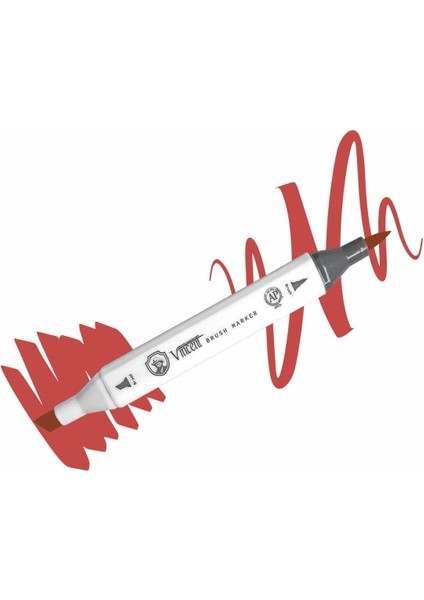 Graph Master Brush Marker W158 Light Mahogany