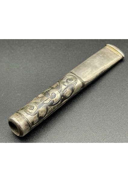Osmanlı Dönemi Savatlı Gümüş Sigara Ağızlığı AOB2999