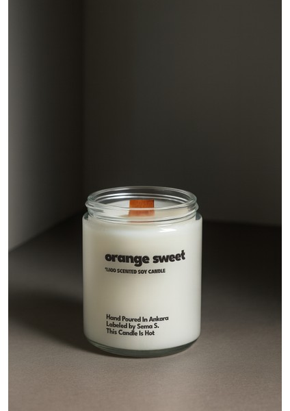 : Orange Sweet : Cam Kavanozda Kokulu %100 Soya Mum (Portakal, Vanilya, Pudra) modelleri