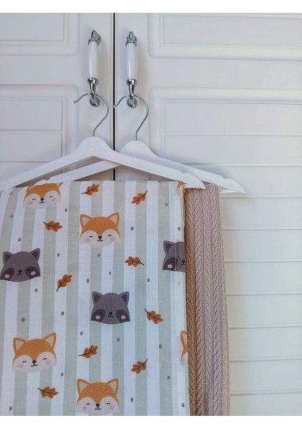 Sonbahar Tilki Desenli Müslin Battaniye Seti fiyatları