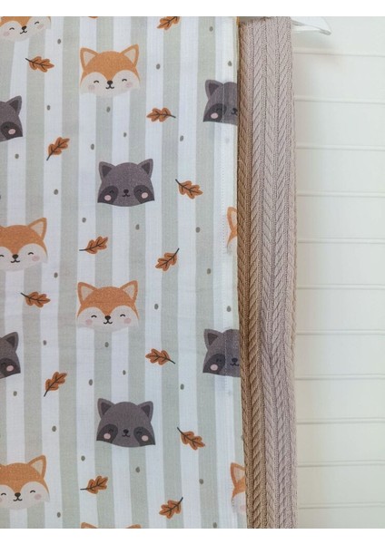 Sonbahar Tilki Desenli Müslin Battaniye Seti indirimleri