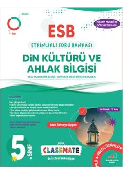 Okyanus 2026 5. Sınıf Classmate Din Kültürü ve Ahlak Bilgisi Etkinlikli Soru Bankası