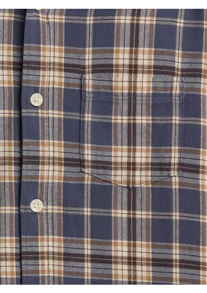 Erkek Çocuk Mavi Relaxed Kapüşonlu Flannel Gömlek fiyatları