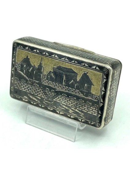 Rusya 84 Damgalı Savatlı Gümüş Tütün Tabakası fiyatları