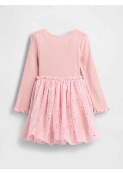 Kız Bebek Pembe Mixed Media Bubble Elbise modelleri