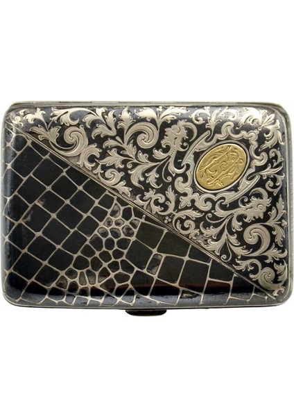 Avrupa Yapımı Savatlı Damgalı Gümüş Tütün Tabakası AOB1057