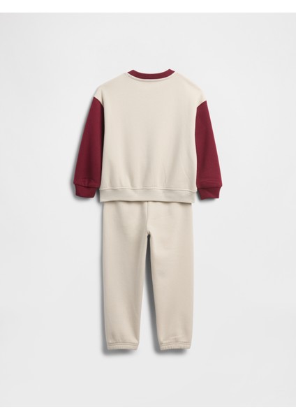 Erkek Bebek Kırmızı Varsity Logo Sweat Set modelleri