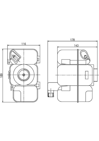 GENLEŞME TANKI RADYATORU YEDEK SU DEPOSU VOLVO S60/ 570/ S80/ XC90 30741154 30723929 30741973