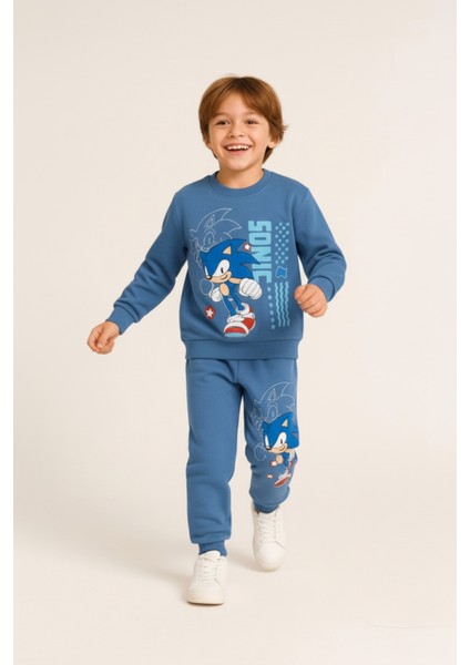 Karakter Baskılı Çocuk Mavi Eşofman Takımı (2 Iplikli Kumaş) fiyatları