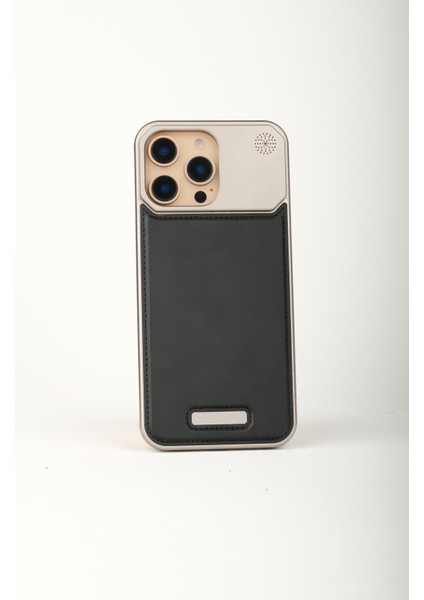 Therock 15 Pro Max Titanyum Gri Magsafe Özellikli Alüminyum Alaşımlı Hakiki Deri,kokulu Metal Kızaklı Telefon Kılıfı fiyatları