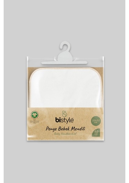 Nessiworld Organik 20X20 10'lu Penye Mendil 90102 Ekru indirimleri