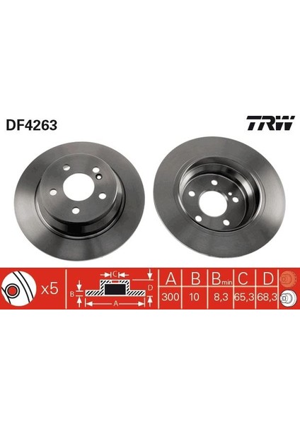 FREN DISKI ARKA MERCEDES W211 S211 C218 W212 S212 A0004231012