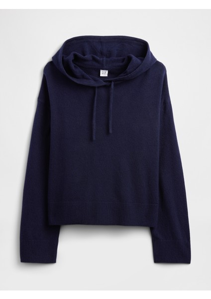 Kadın Lacivert Relaxed Cashsoft Kapüşonlu Sweatshirt fiyatları