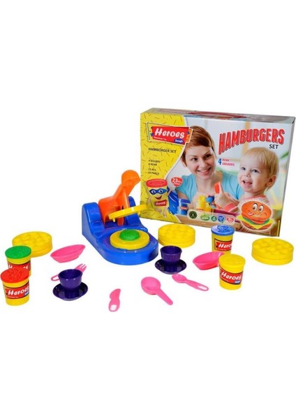 ERN-538 Heroes Hamburger Oyun Hamuru Seti - Eren Oyuncak fiyatları