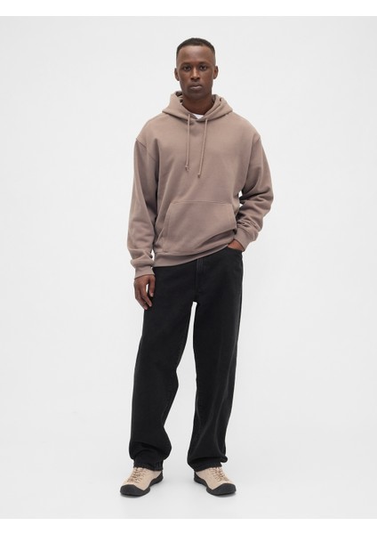 Erkek Siyah Baggy Jean Pantolon