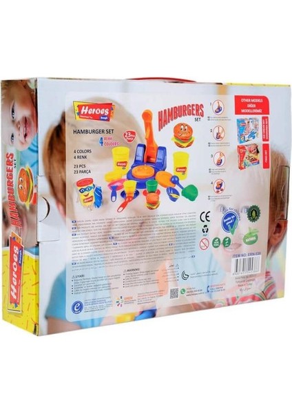 ERN-538 Heroes Hamburger Oyun Hamuru Seti - Eren Oyuncak modelleri