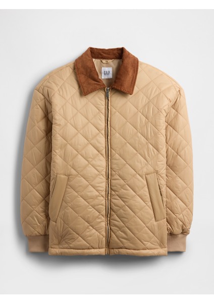 Kadın Kahverengi Relaxed Quilted Ceket fiyatları