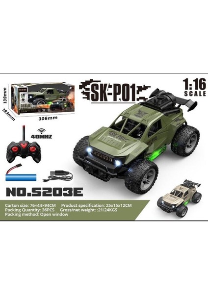 S203E 1 16 Büyük Teker Şarjlı Duman