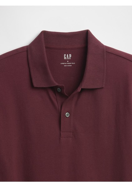 Erkek Bordo Pique Polo Yaka T-Shirt modelleri