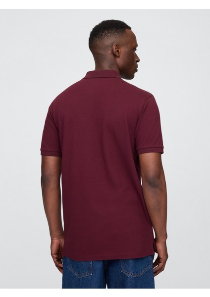Erkek Bordo Pique Polo Yaka T-Shirt indirimleri