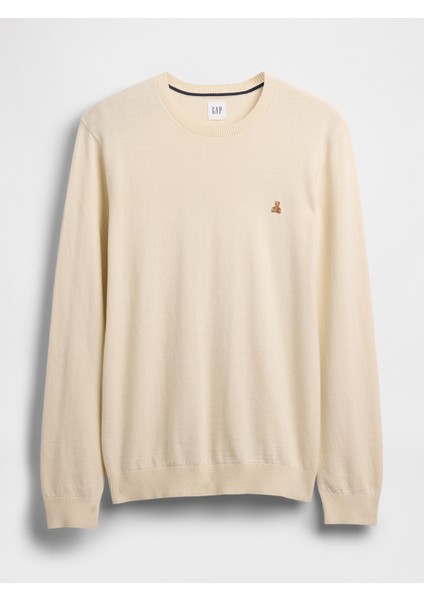 Erkek Kırık Beyaz Pamuk Bisiklet Yaka Kazak fiyatları