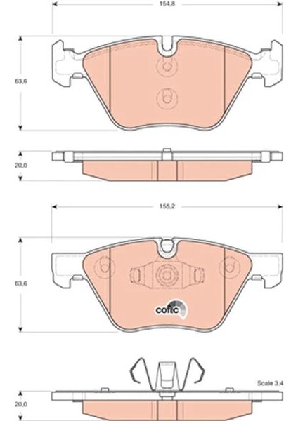 FREN BALATASI ON BMW E81 E82 E87 E88 E90 E92 E93 34116777772