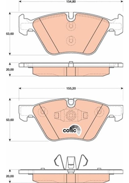 FREN BALATASI ON BMW E81 E82 E87 E88 E90 E92 E93 34116777772