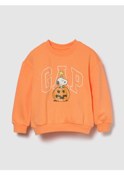 Kız Bebek Turuncu Gap Relaxed Grafik Sweatshirt