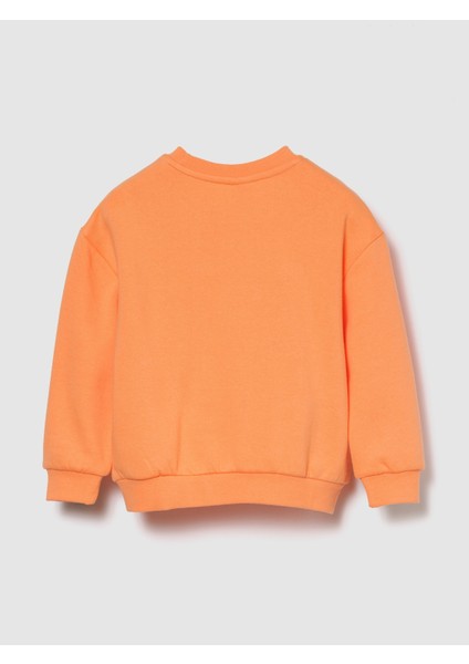 Kız Bebek Turuncu Gap Relaxed Grafik Sweatshirt modelleri