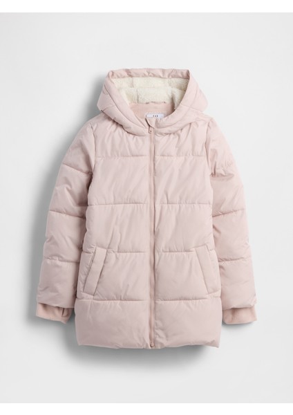 Kız Çocuk Pembe Coldcontrol Max Long Şişme Puffer Mont