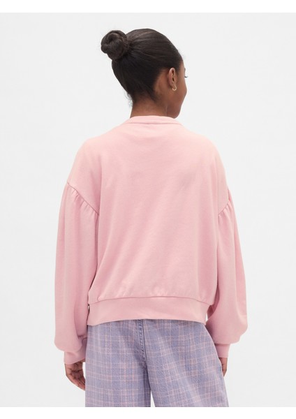 Kız Çocuk Pembe Relaxed Flippy-Sequin Grafikli Sweatshirt fırsatları