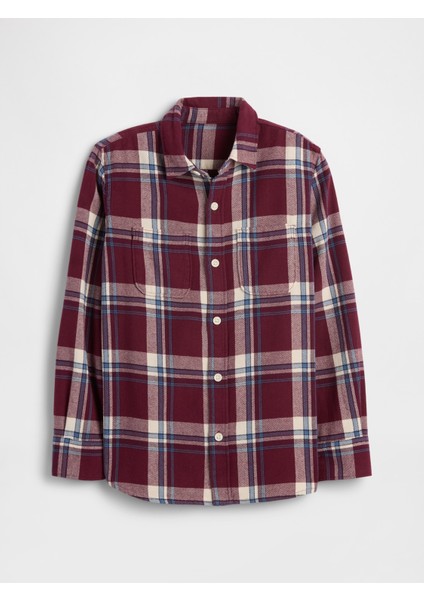 Erkek Çocuk Kırmızı Flannel Gömlek