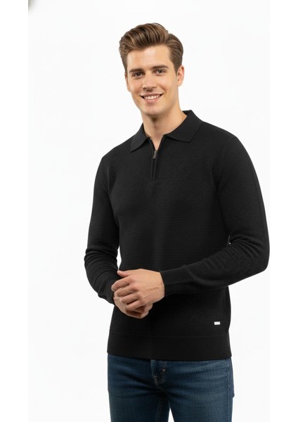 Erkek Fermuarlı Polo Yaka Triko Kazak 5240F BGL-ST04852 fiyatları