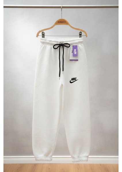 Bağcıklı Beyaz Eşofman Altı