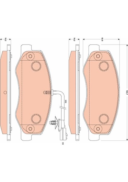 FREN BALATASI ARKA RENAULT MASTER 3 2010 OPEL MOVANO B 2010 2.3DCI ÇİFT TEKER KARSAN JEST 440600866R 440600941R 4421289