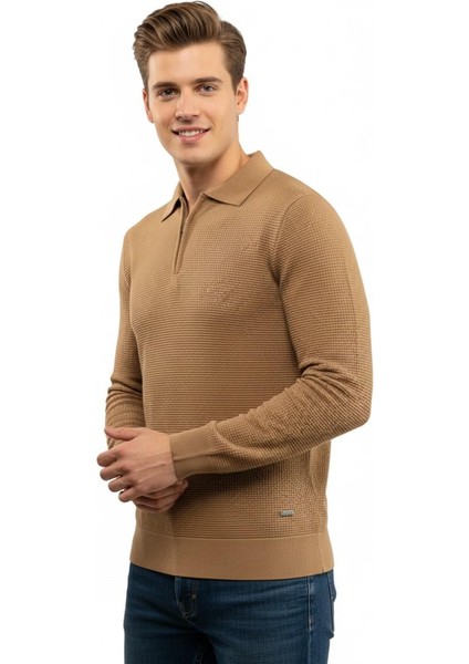 Erkek Fermuarlı Polo Yaka Triko Kazak 5240F BGL-ST04852 fiyatları