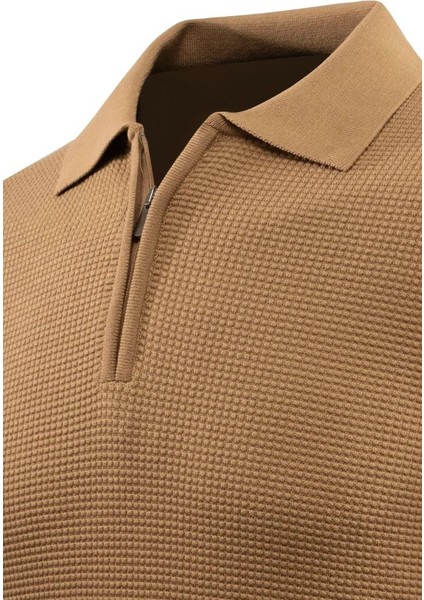 Erkek Fermuarlı Polo Yaka Triko Kazak 5240F BGL-ST04852 fırsatları