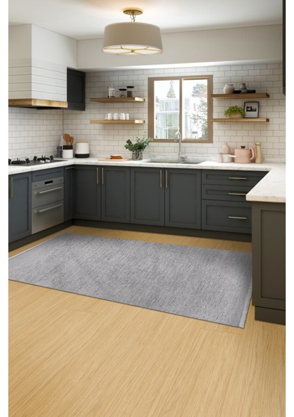 Azra Gri Yolluk Halı | Yıkanabilir, Kaymaz Taban, Modern Koridor Antre Kilimi modelleri