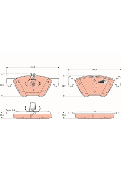 FREN BALATASI ON MERCEDES W210 W211 S211 C208 A208 A0044200720