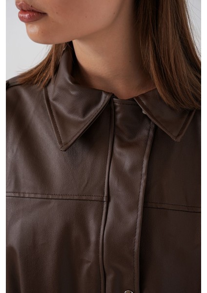 Kadın Bdart Suni Deri Fermuarlı Ceket Mocha Kahvesi indirimleri