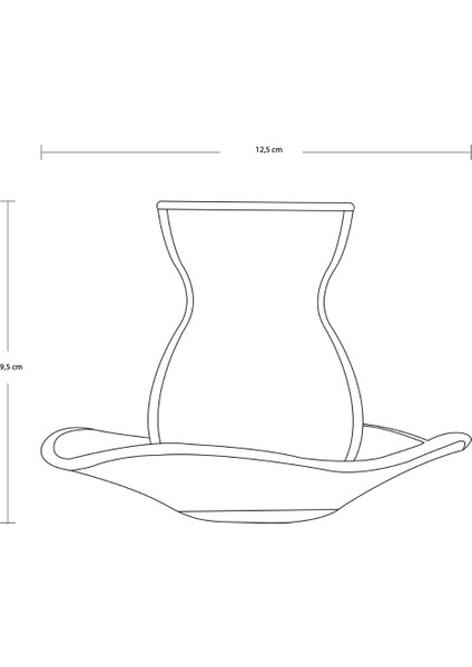 Dantel Çay Seti 12 Parça 145 cc
