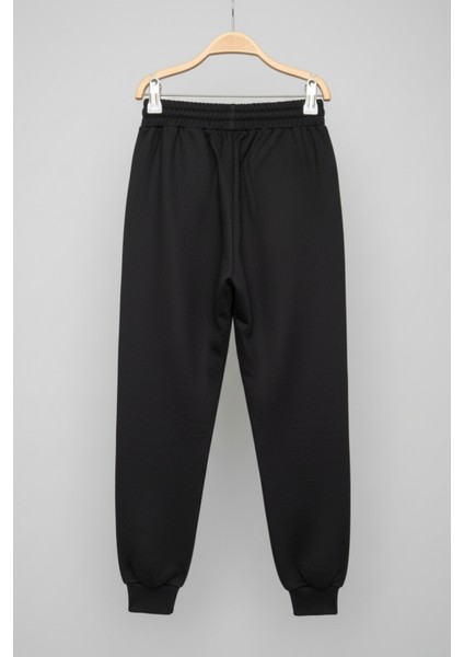 Yansıtıcı Logolu Fermuarlı Cepli Siyah Eşofman Altı fiyatları