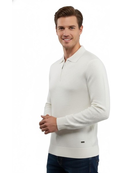 Erkek Fermuarlı Polo Yaka Triko Kazak 5240F BGL-ST04852 fiyatları