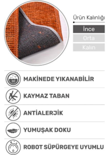 Azra Kiremet Yolluk Halı | Yıkanabilir, Kaymaz Taban, Modern Koridor Antre Kilimi fiyatları